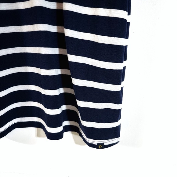 PIOMBO Organic Cotton Piquet Polo Shirt With Stripes In Navy Blue Size XL NEW - Picture 4 of 14